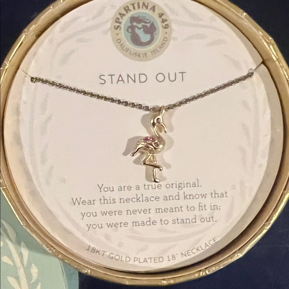 Sea La Vie Gold-Plated Flamingo Necklace